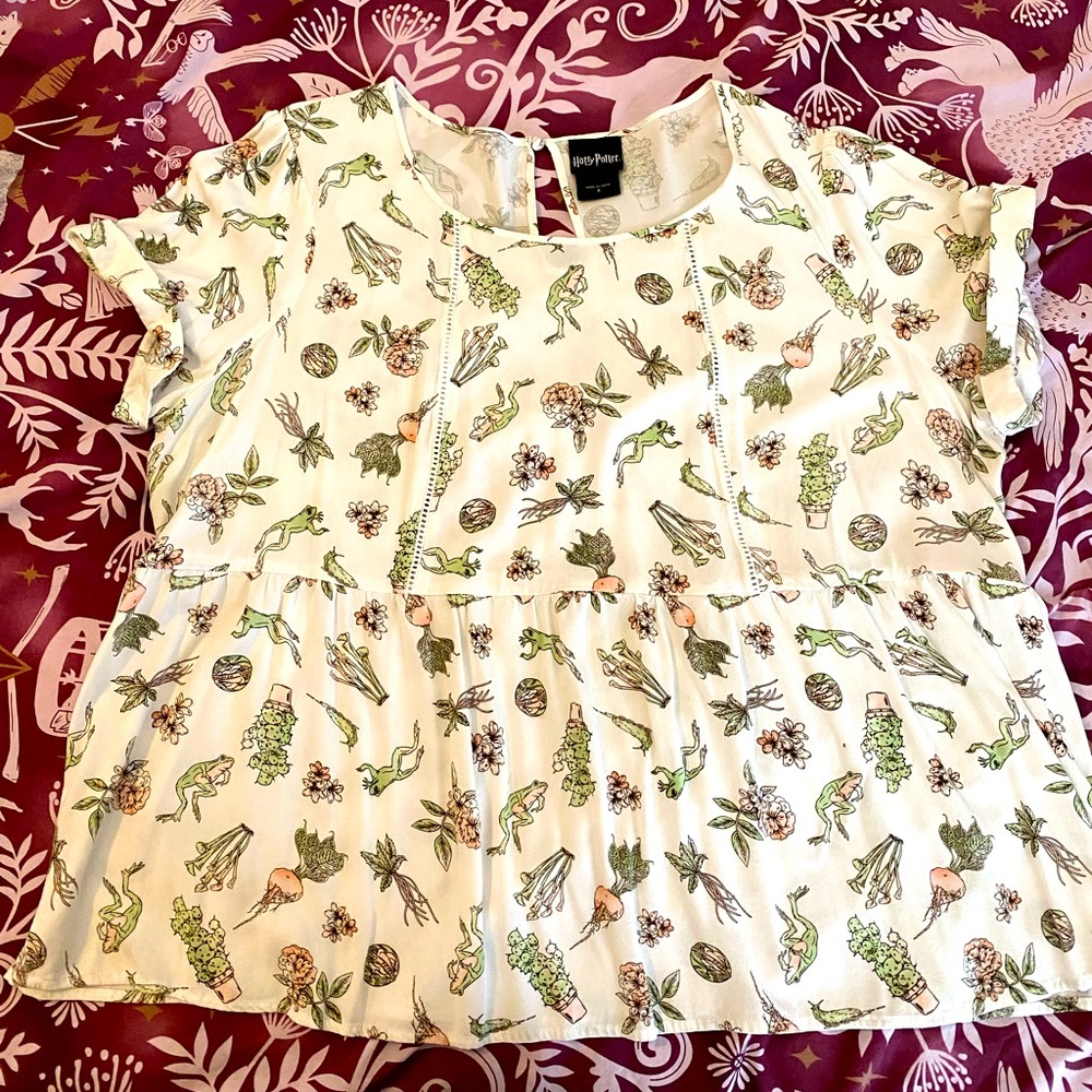 Torrid Harry Potter Herbology Babydoll Blouse